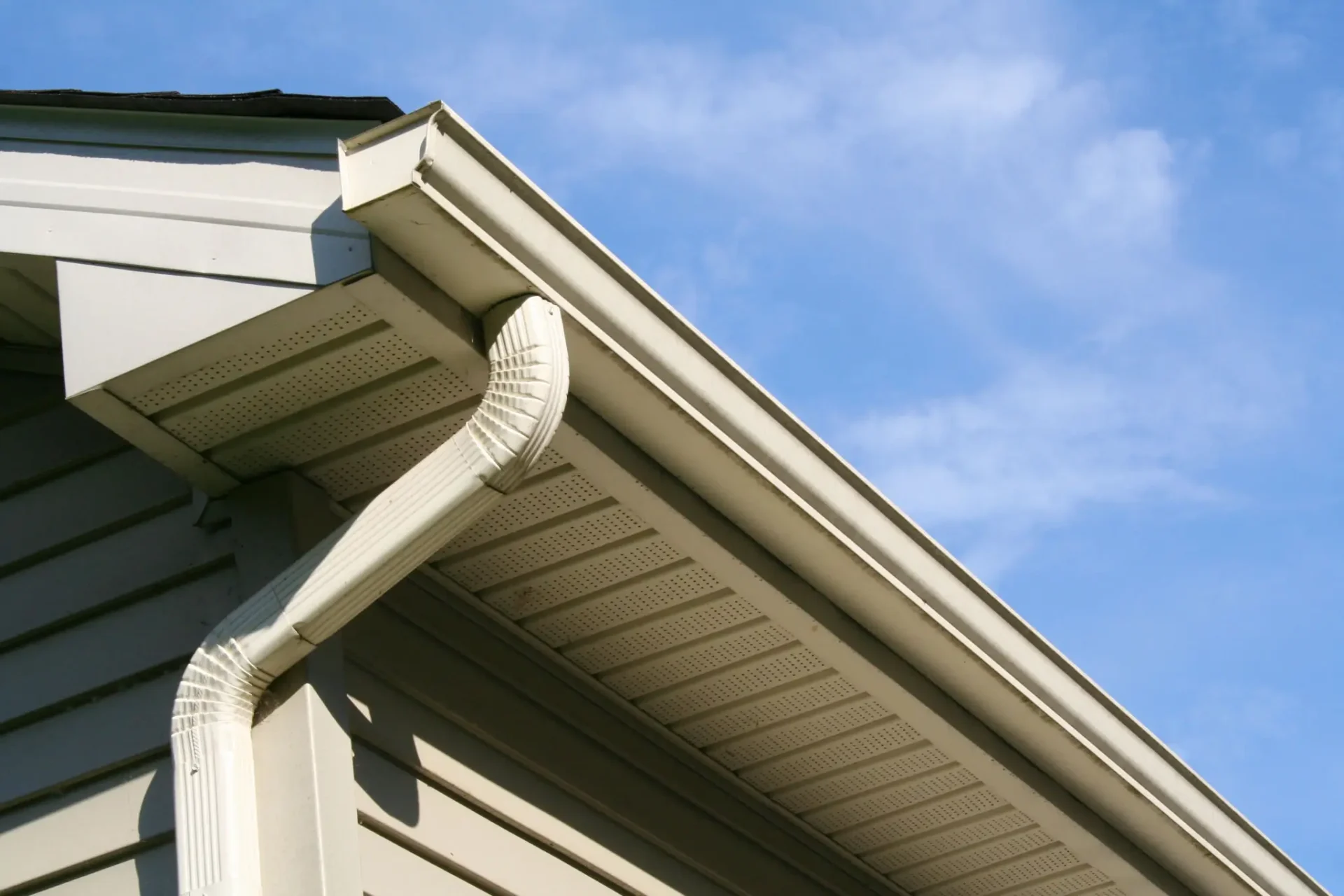 closeup shot of the roof and a pipe