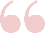 Red quotation marks symbol on a white background.