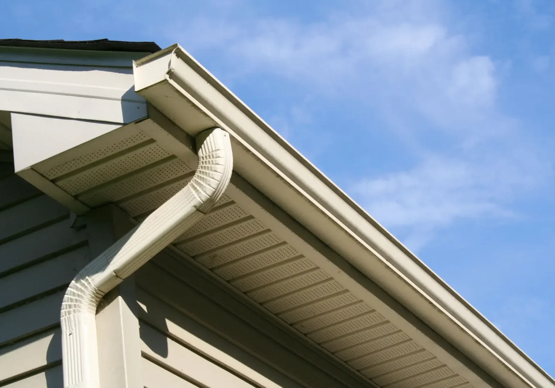 closeup shot of the roof and a pipe